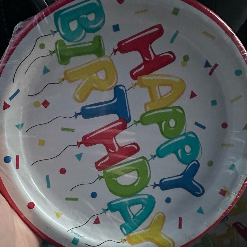 6 packs of Colorful Happy Birthday Party Plates